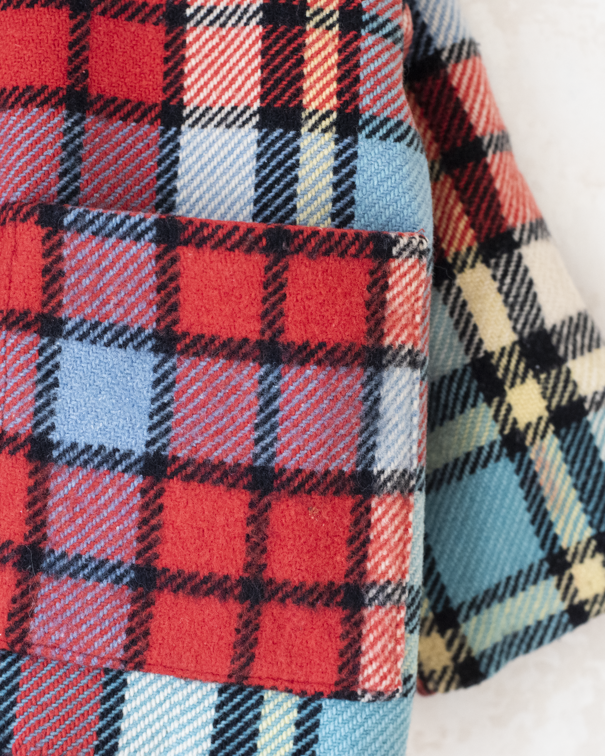 ז׳קט צמר משובץ עם פרנזים | 6-7 שנים