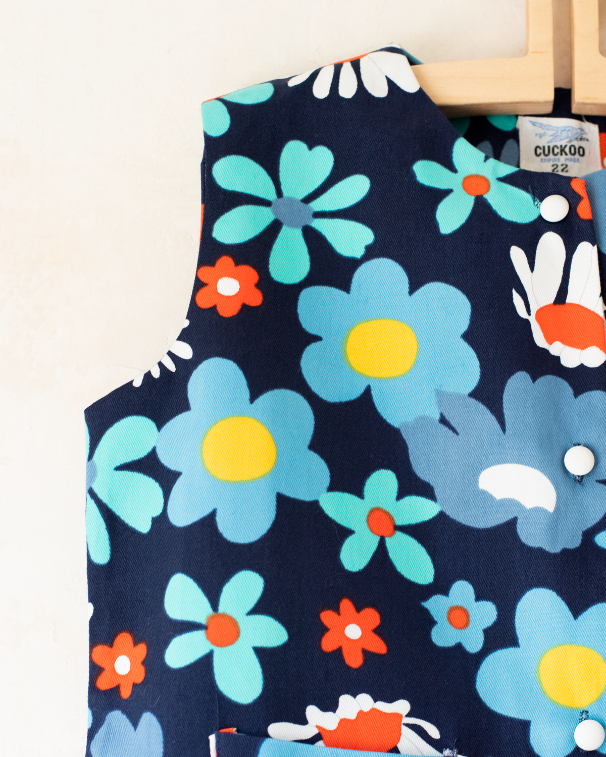 Blue floral dress from the 70s | Dead stock | 2-3 years