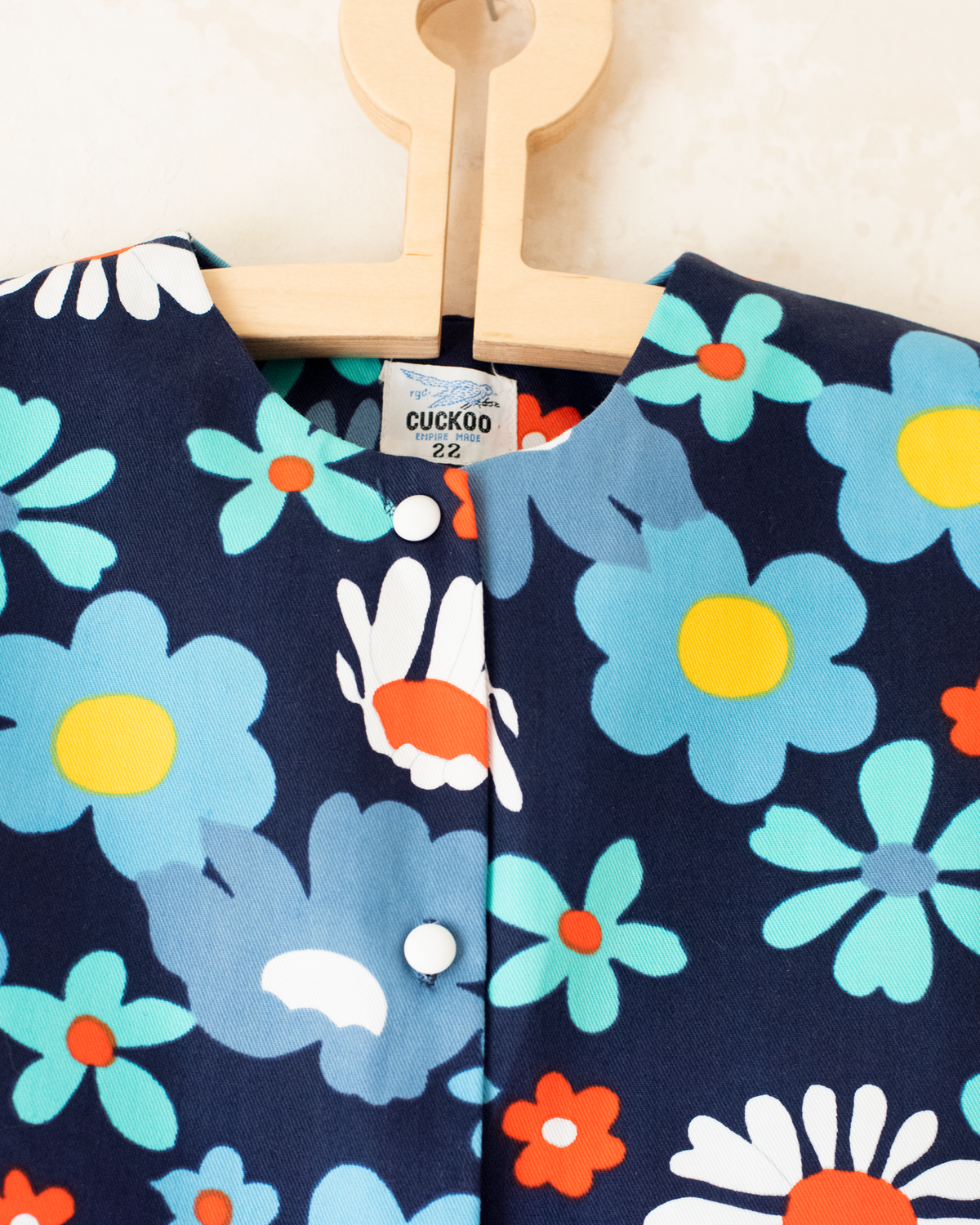 Blue floral dress from the 70s | Dead stock | 2-3 years