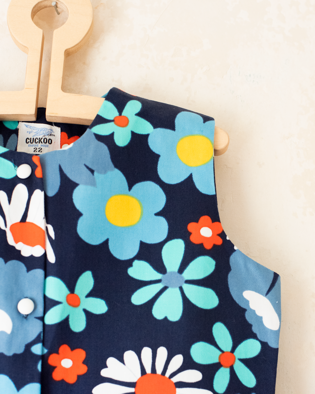 Blue floral dress from the 70s | Dead stock | 2-3 years
