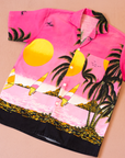 Hawaiian shirt with palm trees and sailboats | Ages 8-10