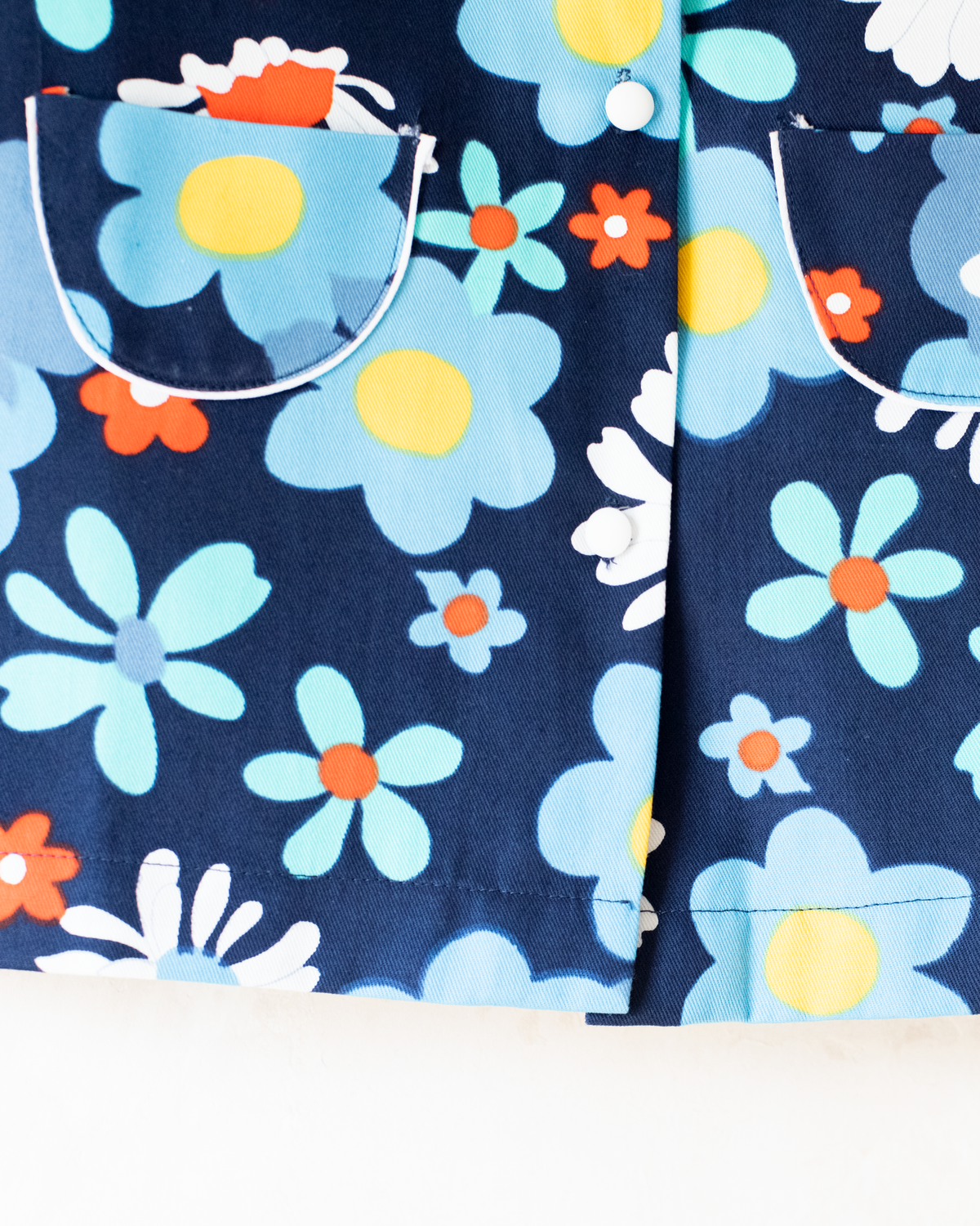 Blue floral dress from the 70s | Dead stock | 2-3 years