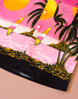Hawaiian shirt with palm trees and sailboats | Ages 8-10