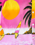 Hawaiian shirt with palm trees and sailboats | Ages 8-10