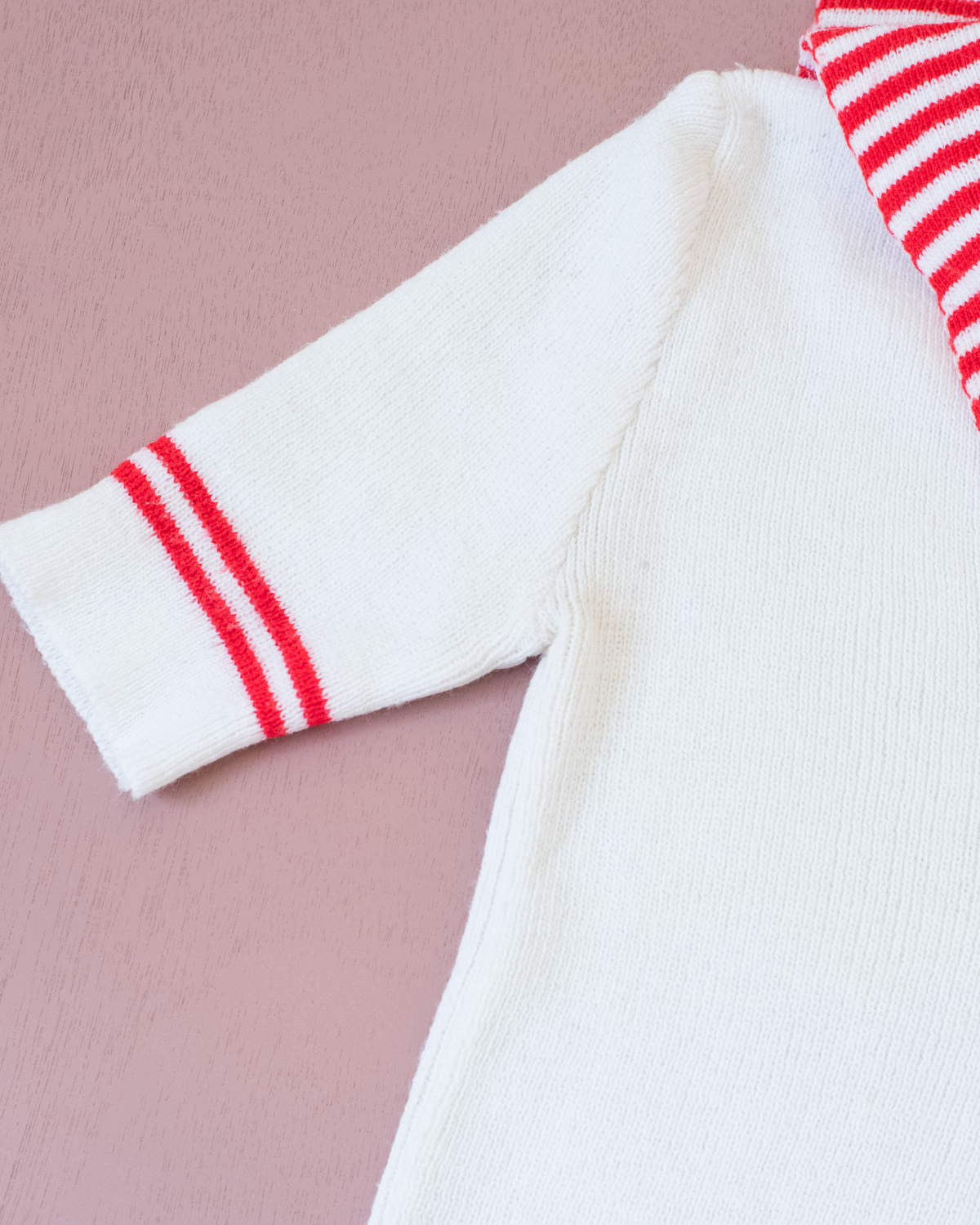 Short white sailor sweater with anchor | 10-14 years