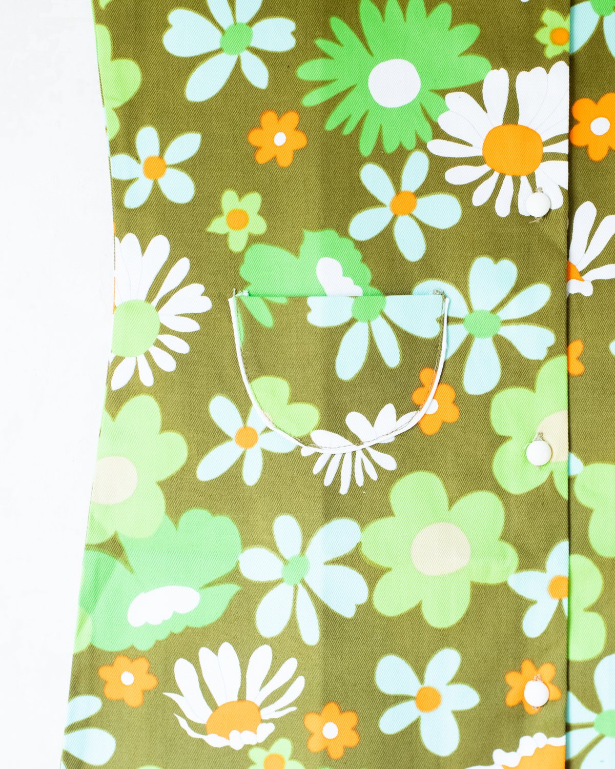 Green floral suit from the 70s | Deadstock | 10-12 years 