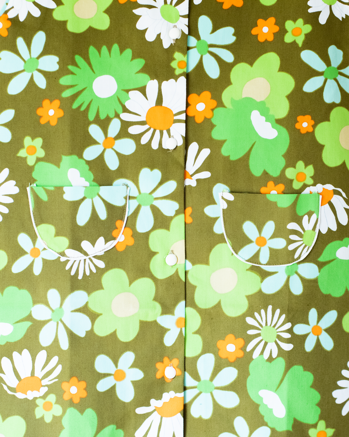 Green floral suit from the 70s | Deadstock | 10-12 years 