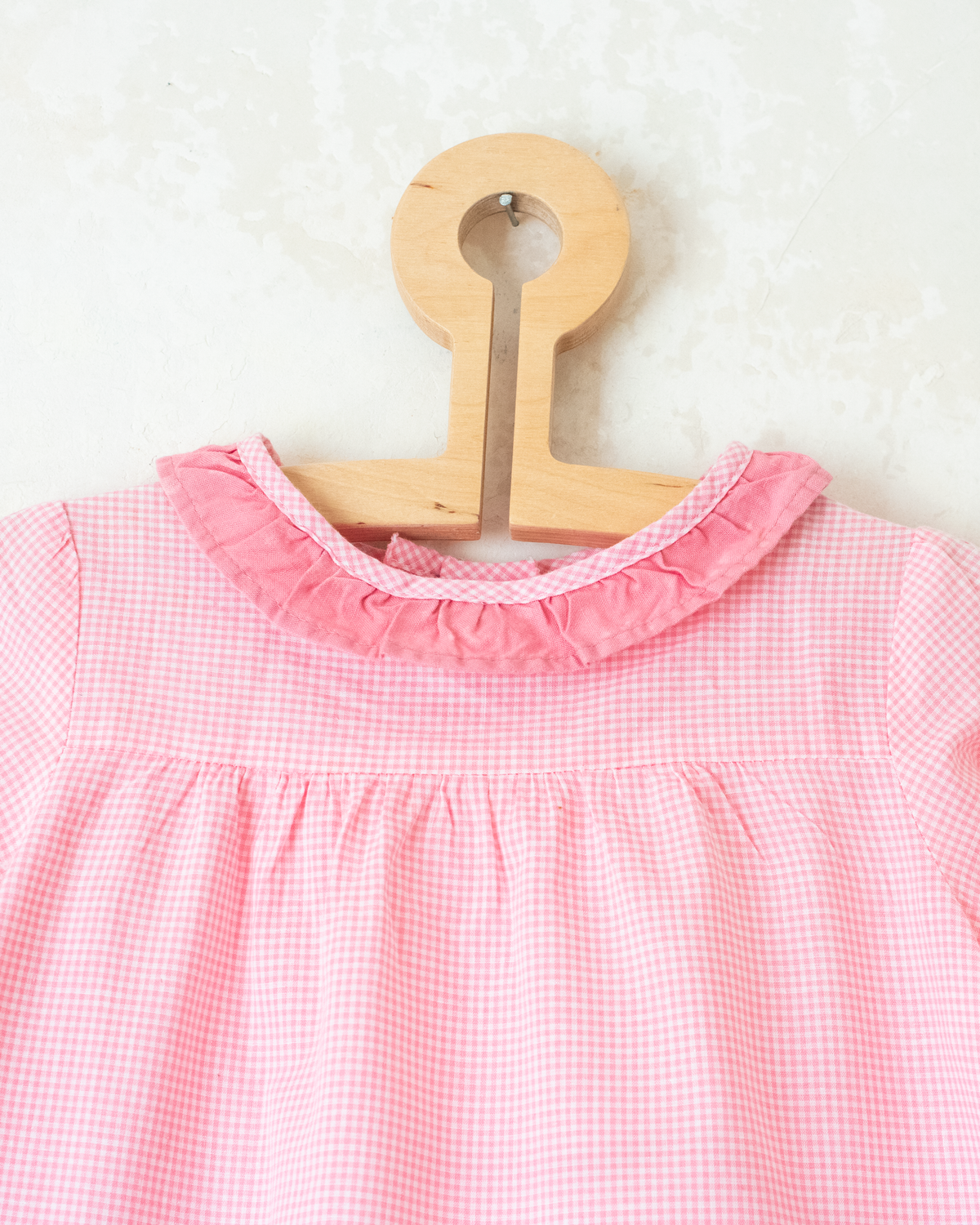 Pink plaid tunic with ice cream | 3-4 years
