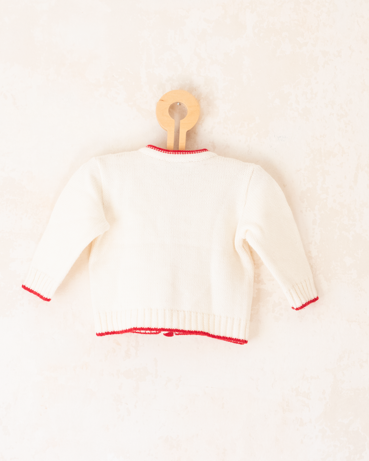 Italian wool cardigan with embroidered mushrooms and flowers | 12-18 months