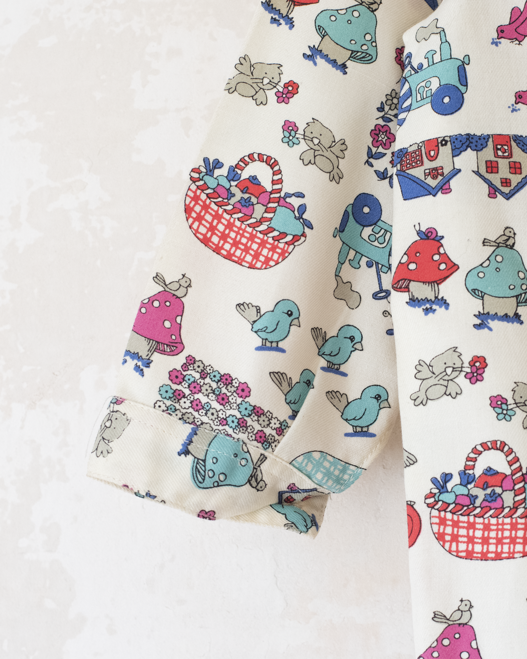 חולצה מכופתרת עם שבלולים ופטריות | דד סטוק ספרדי | 18-24 חודשים