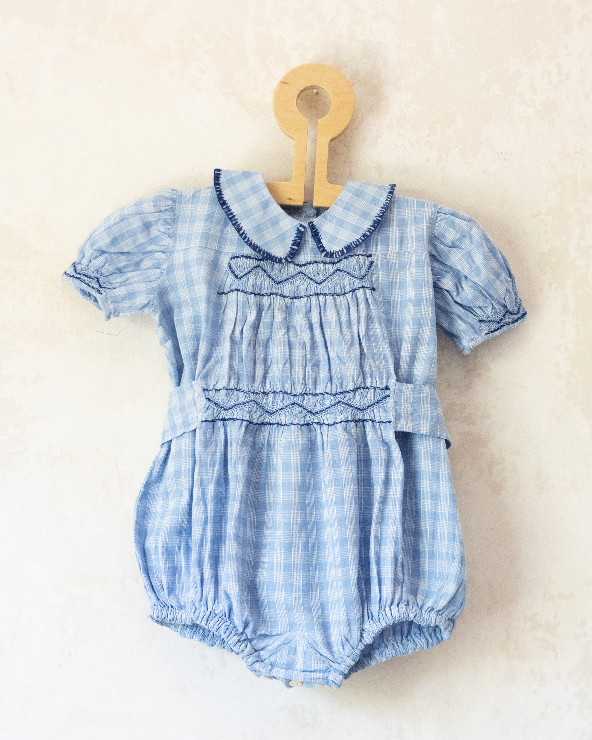 French Plaid Romper | 12-18 Months