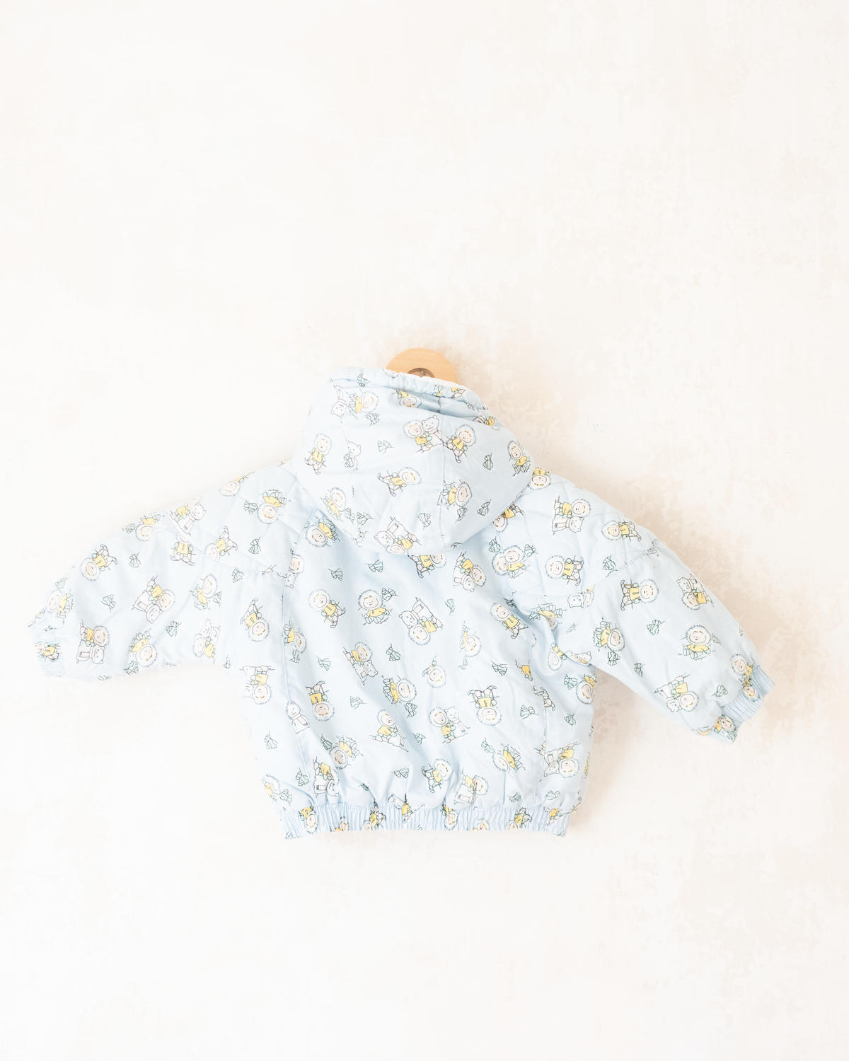 Light blue down jacket with Eskimos | 12-18 months