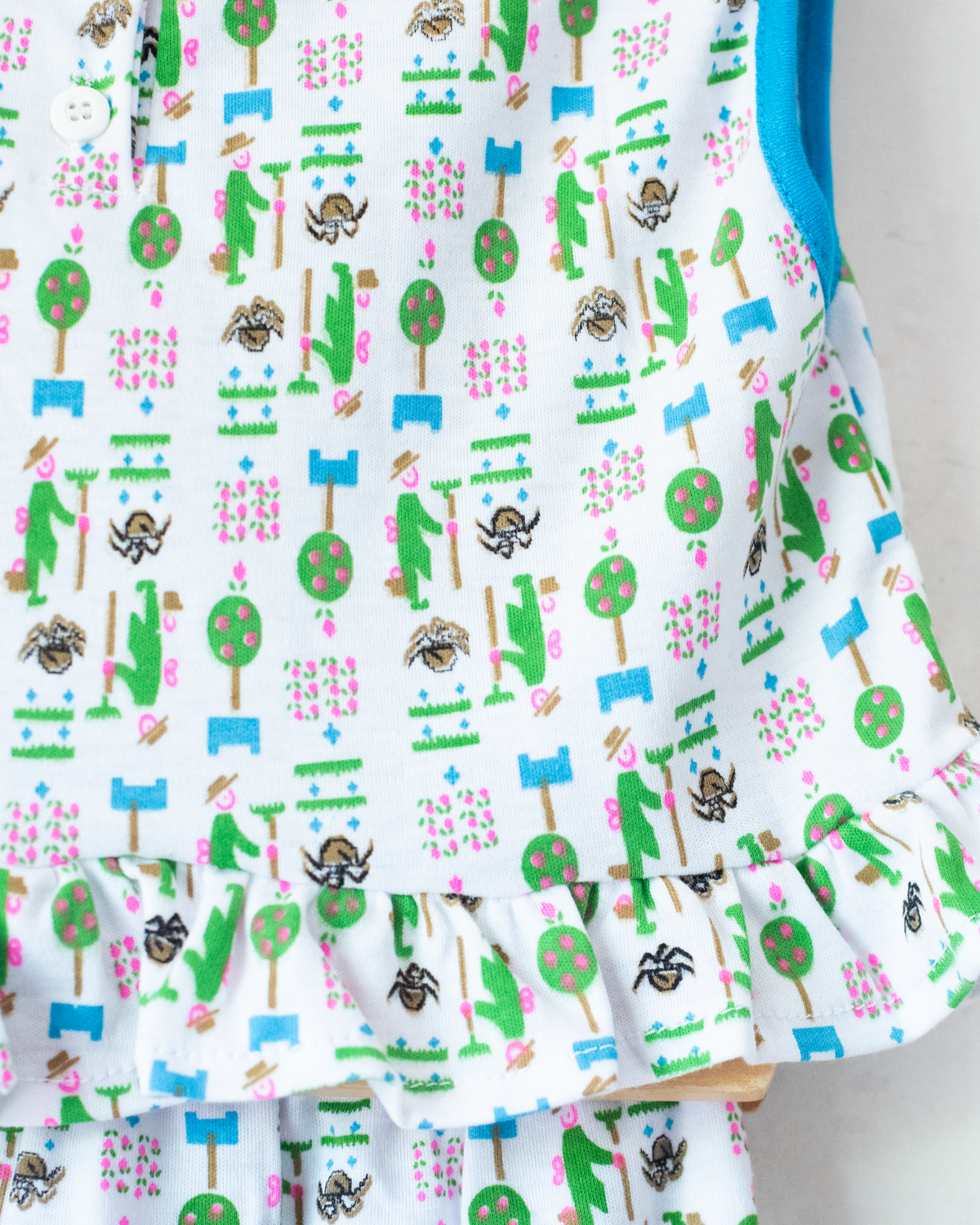 Tank top and pants set with colorful print of trees, flowers and spiders | 4-5 years