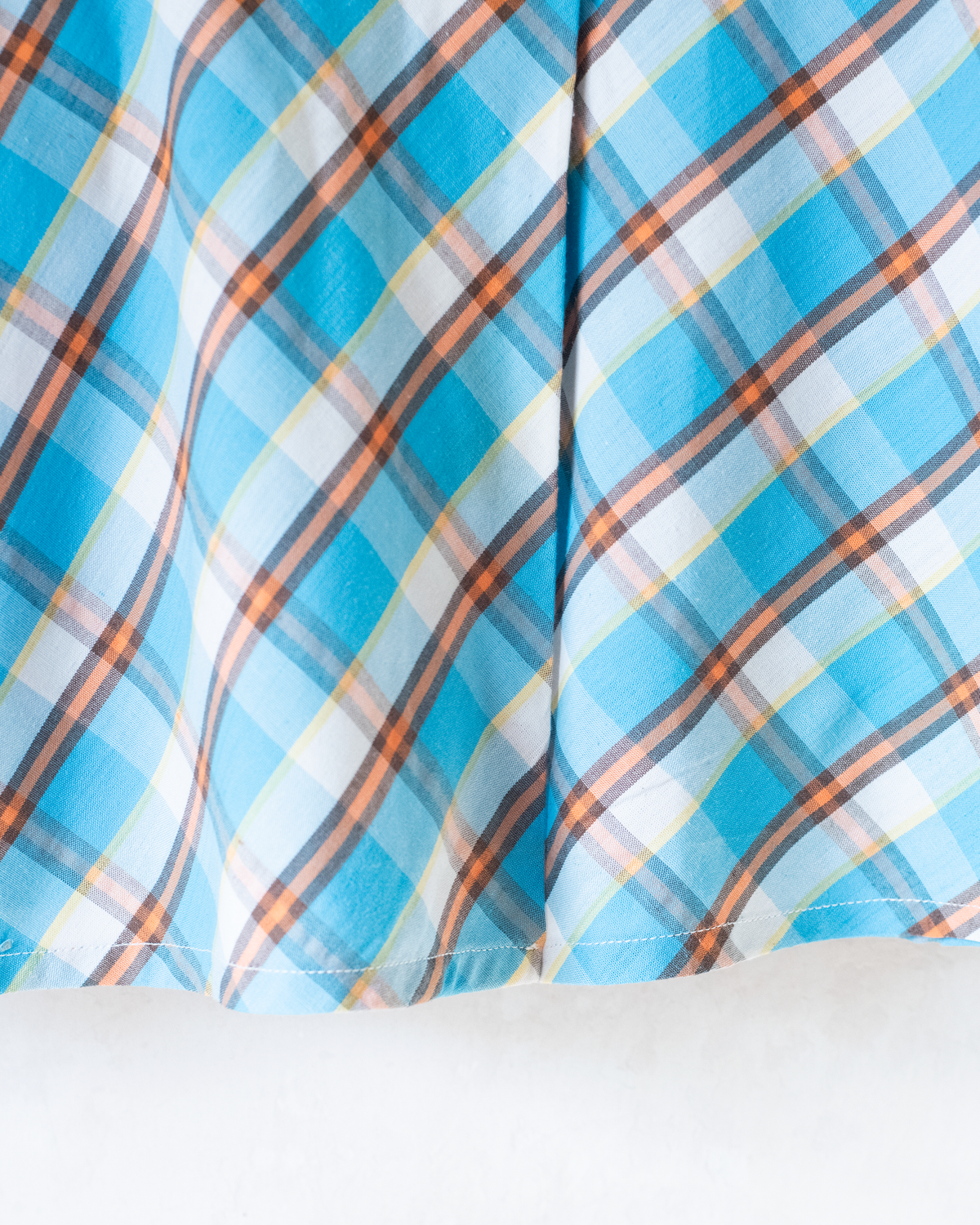 Plaid tunic from the Sixties with an embroidered pocket | 5-6 years