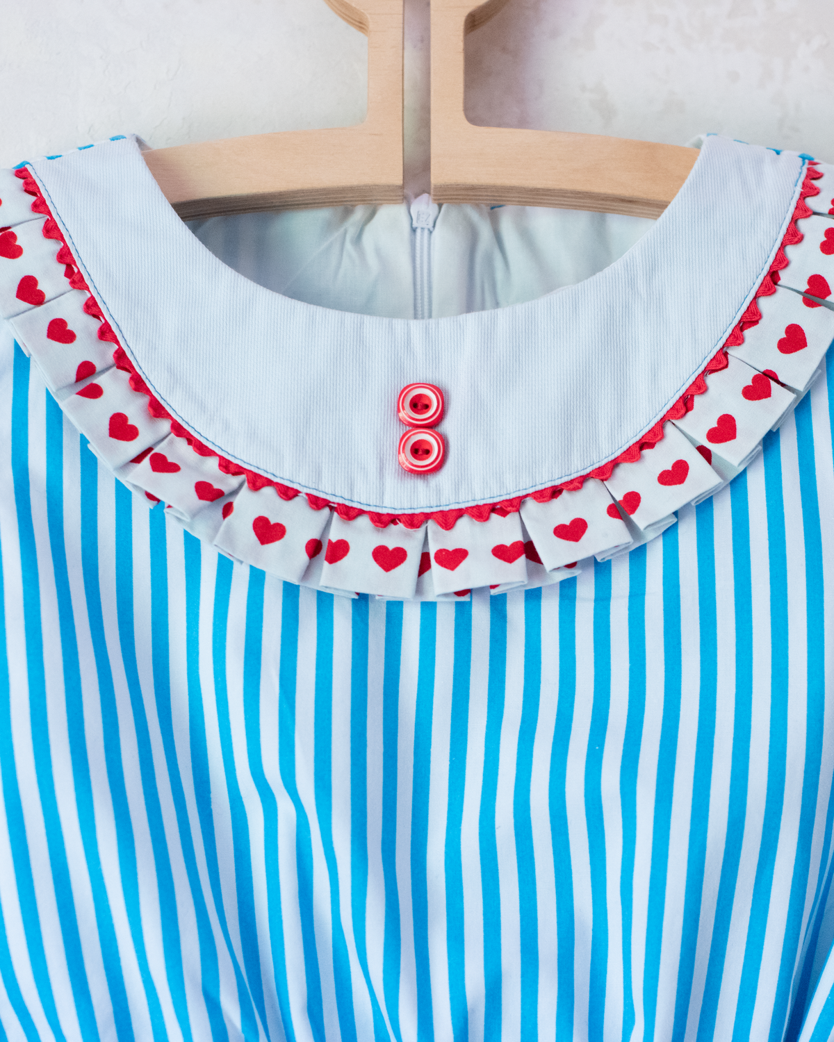 Striped and Heart Dress | 9-10 Years