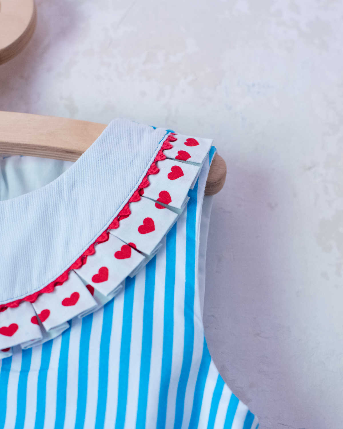 Striped and Heart Dress | 9-10 Years