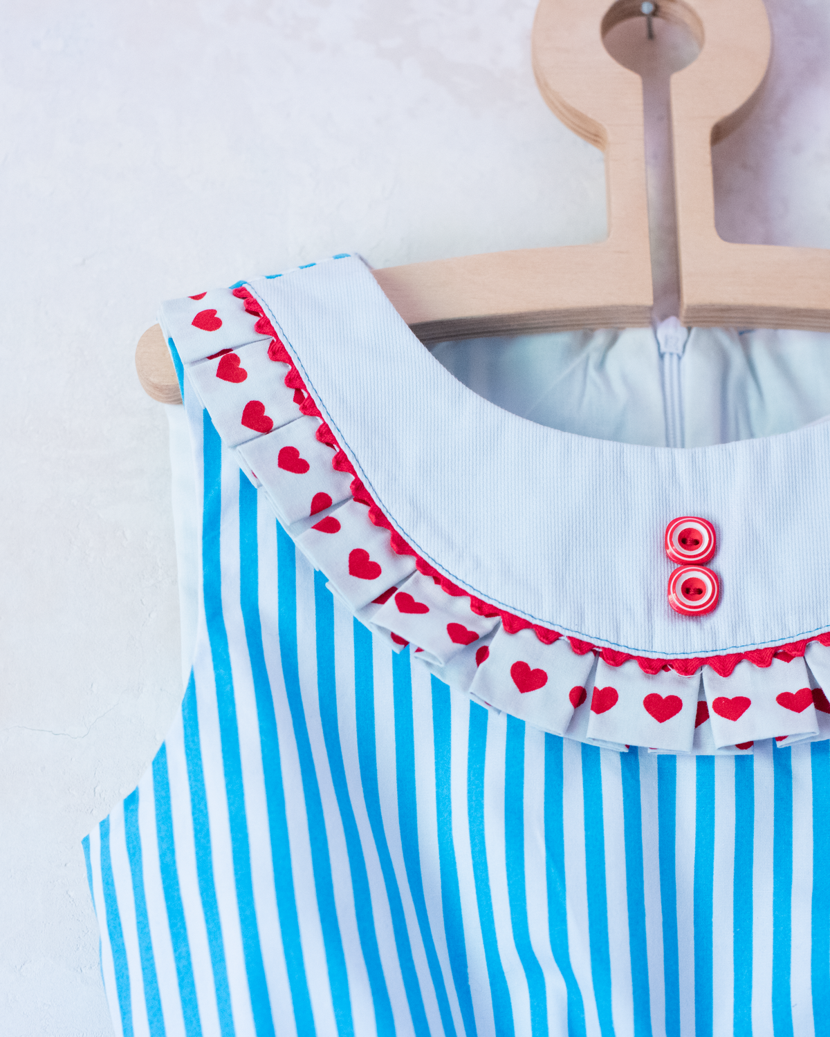 Striped and Heart Dress | 9-10 Years