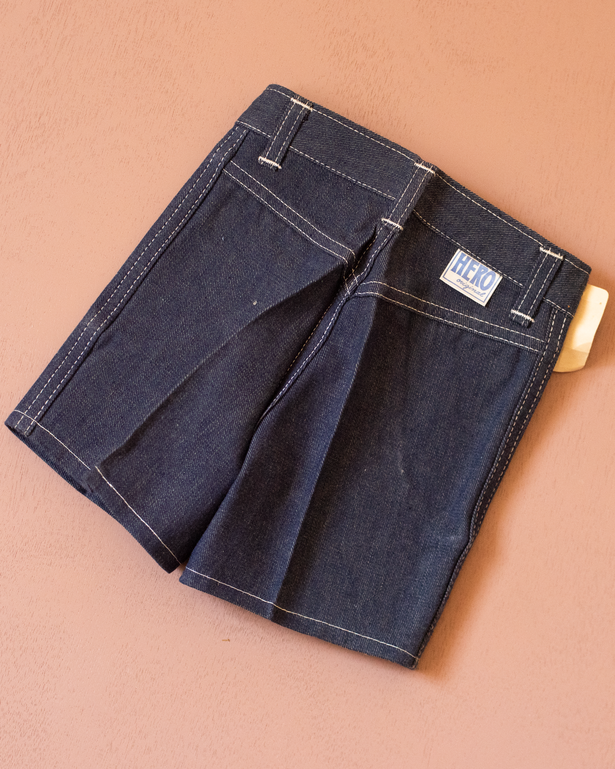Vintage jean shorts | American deadstock from the seventies | Ages 2-3
