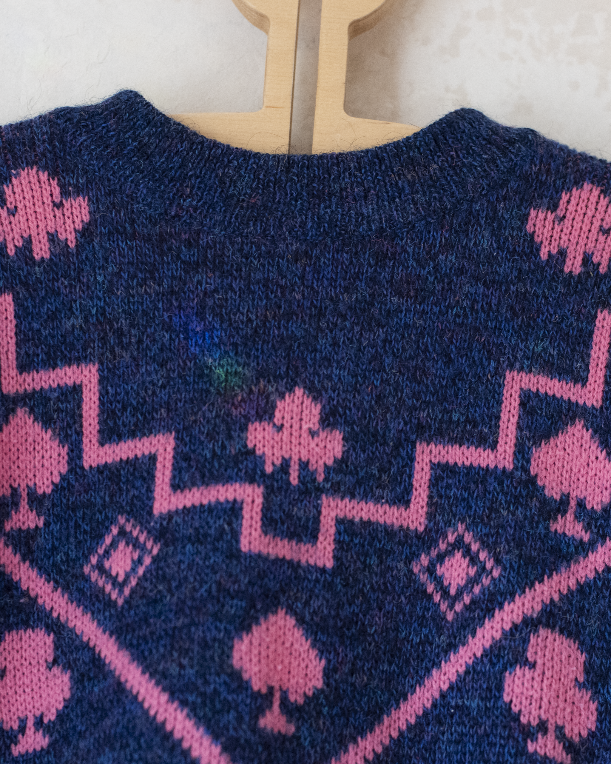 סוודר כחול עם תלתנים | 5-6 שנים