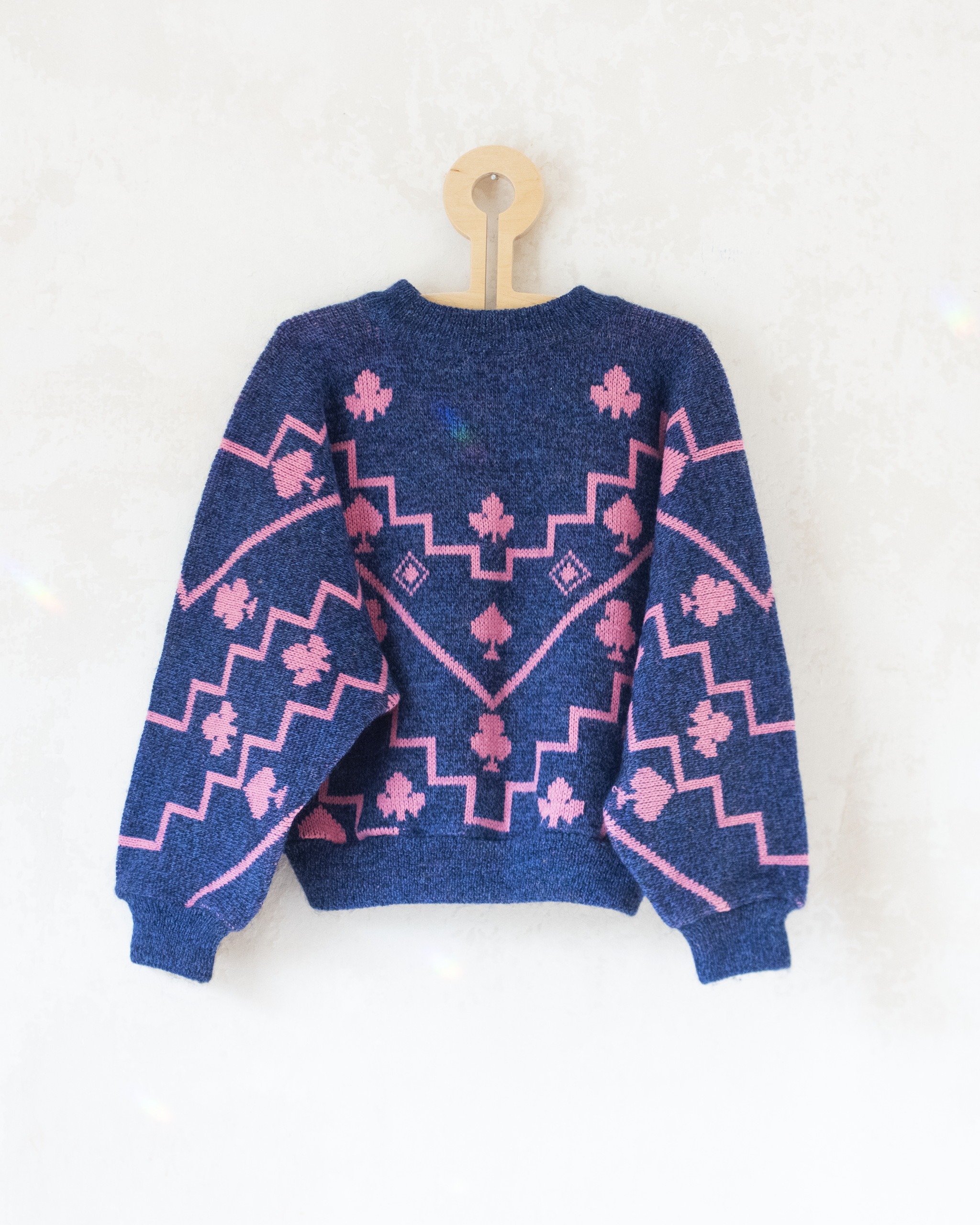 סוודר כחול עם תלתנים | 5-6 שנים