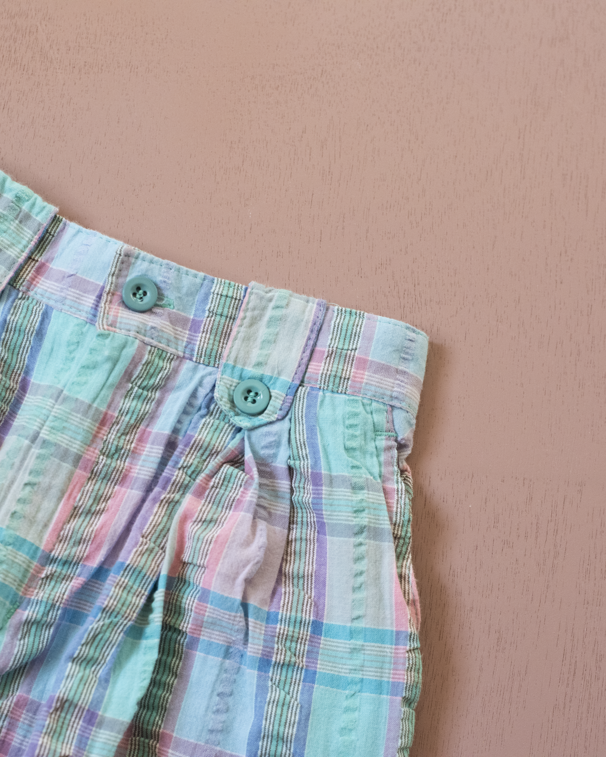 מכנסיים ארוכים משובצים ׳׳מקומטים׳׳ | 5-6 שנים