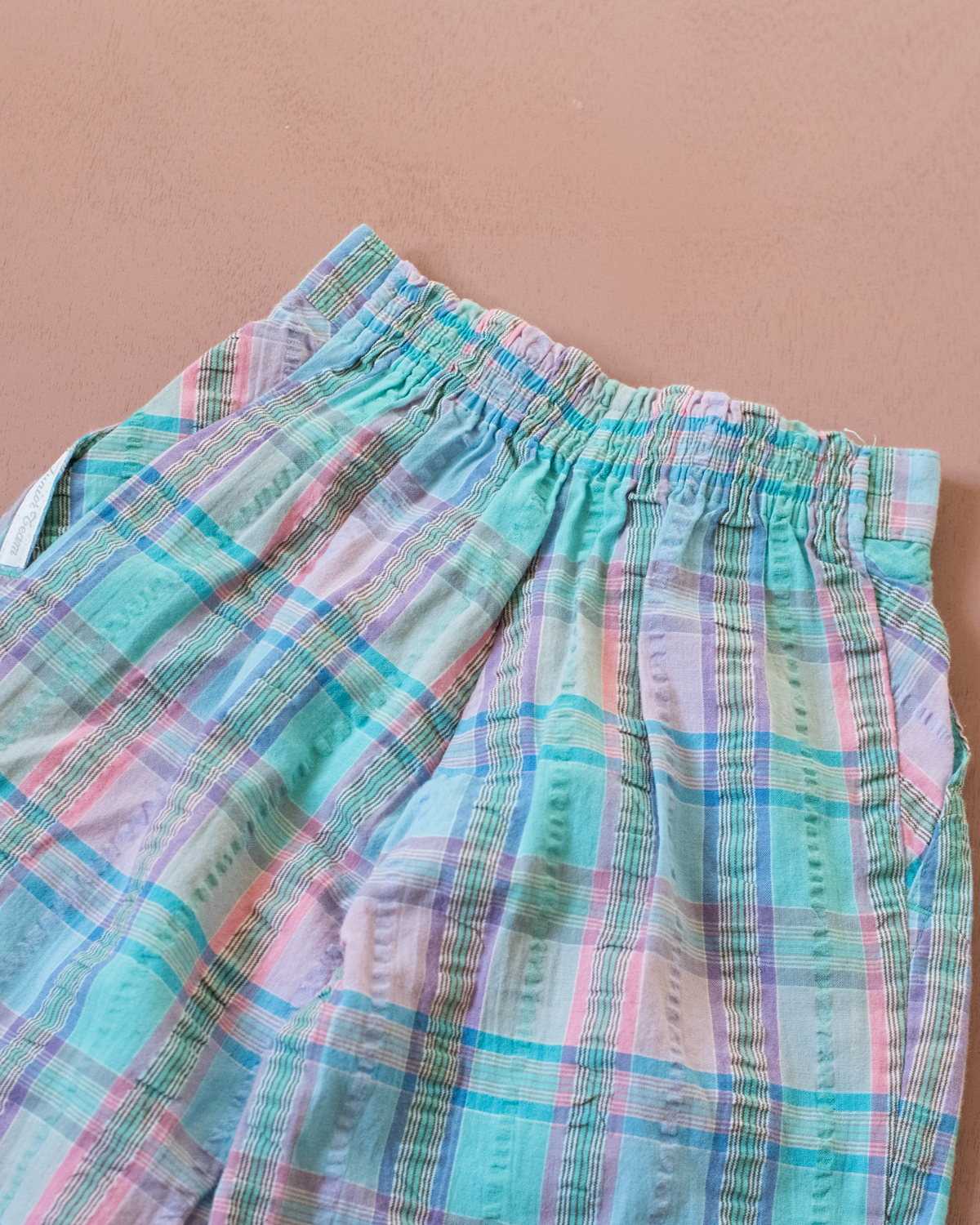 Plaid "Crinkled" Long Trousers | 5-6 Years