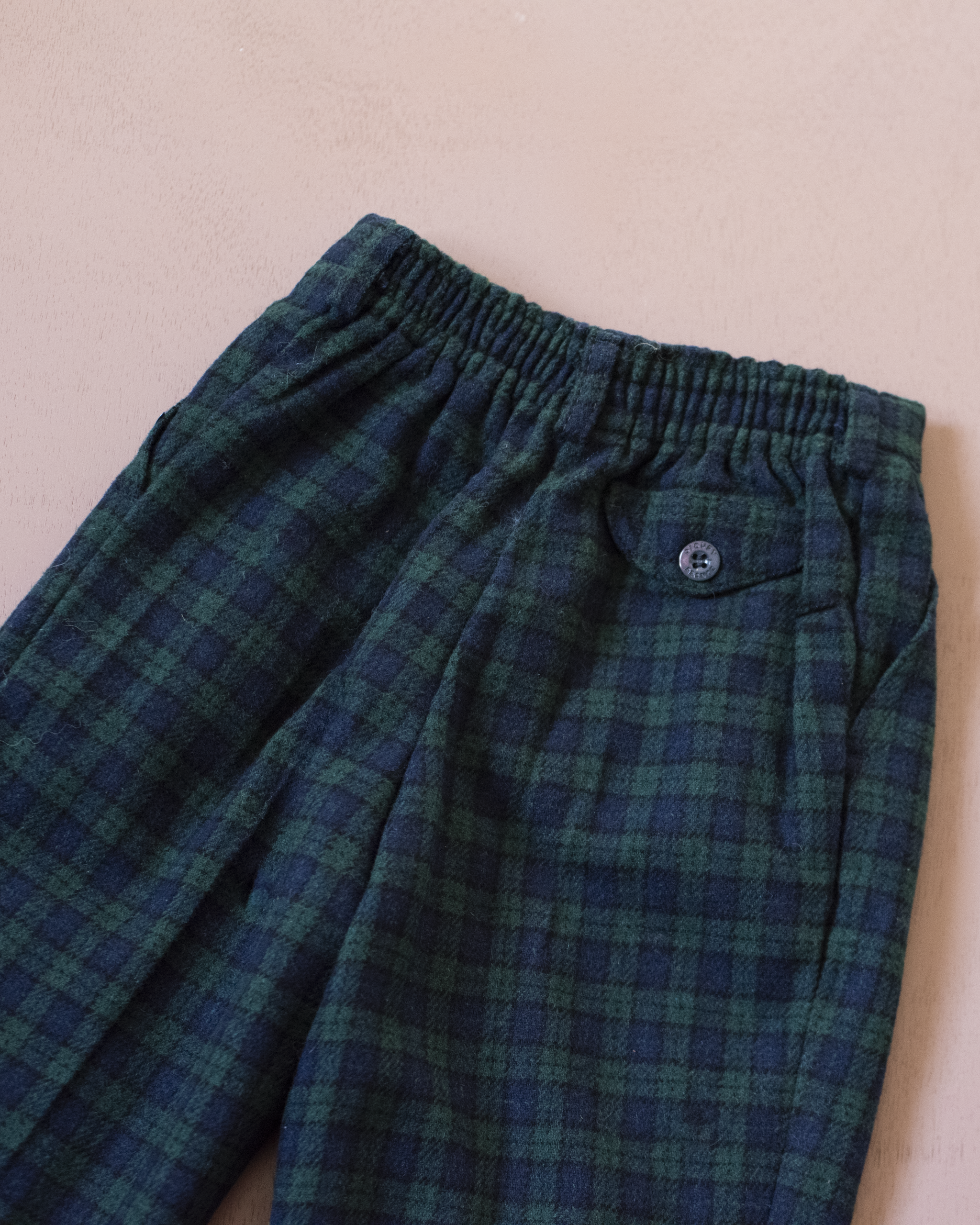 מכנסי צמר ארוכים משובצים | דד סטוק צרפתי | 3-4 שנים