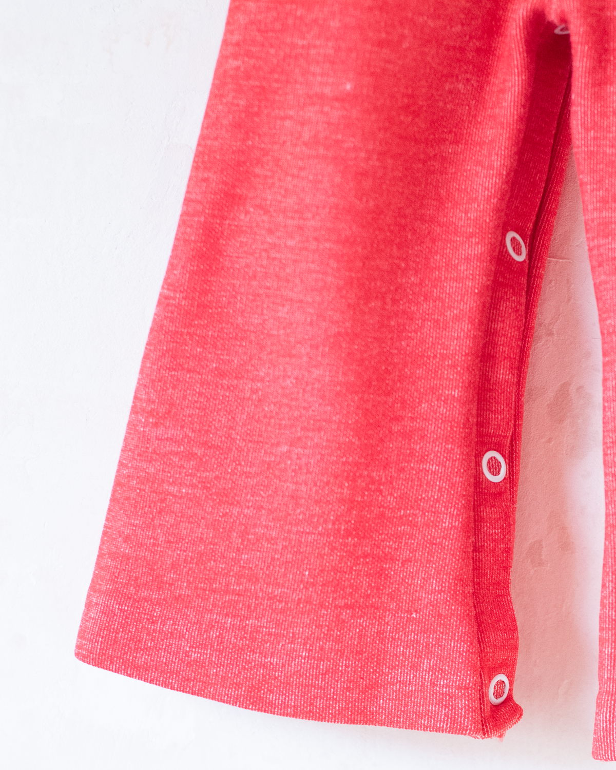 Red 70s jumpsuit with white elephant | 6-9 months