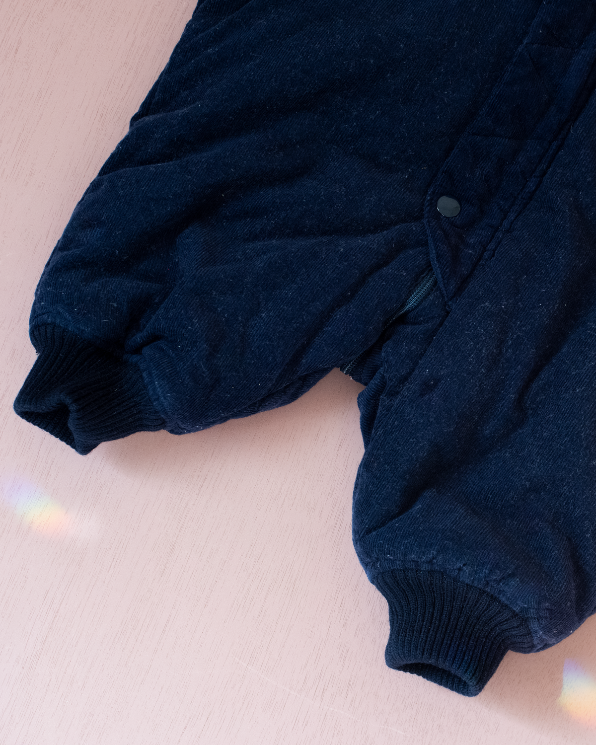 Blue corduroy suit with penguins from Yves Saint Laurent | Dead Stock | 18-24 months