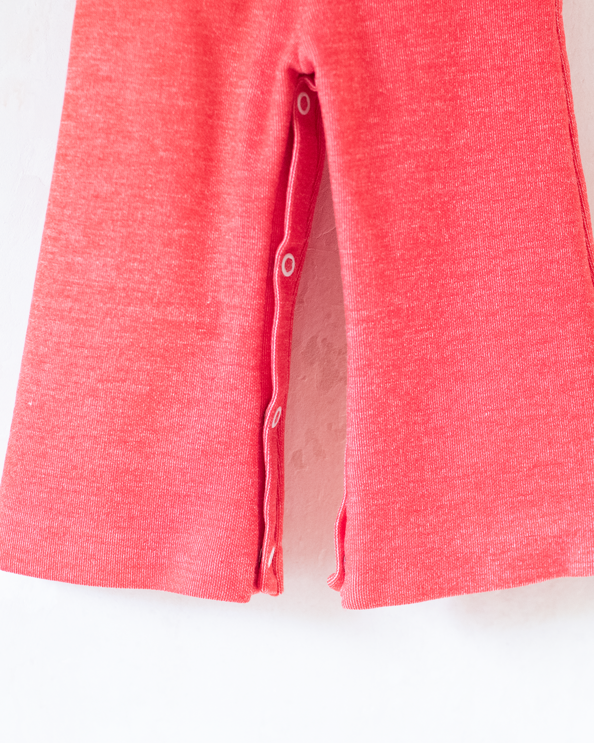 Red 70s jumpsuit with white elephant | 6-9 months