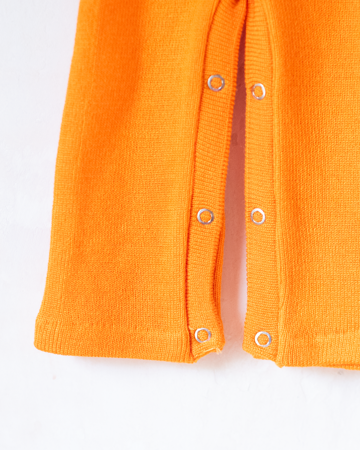 Orange wool jumpsuit with pocket | French deadstock | 9-12 months