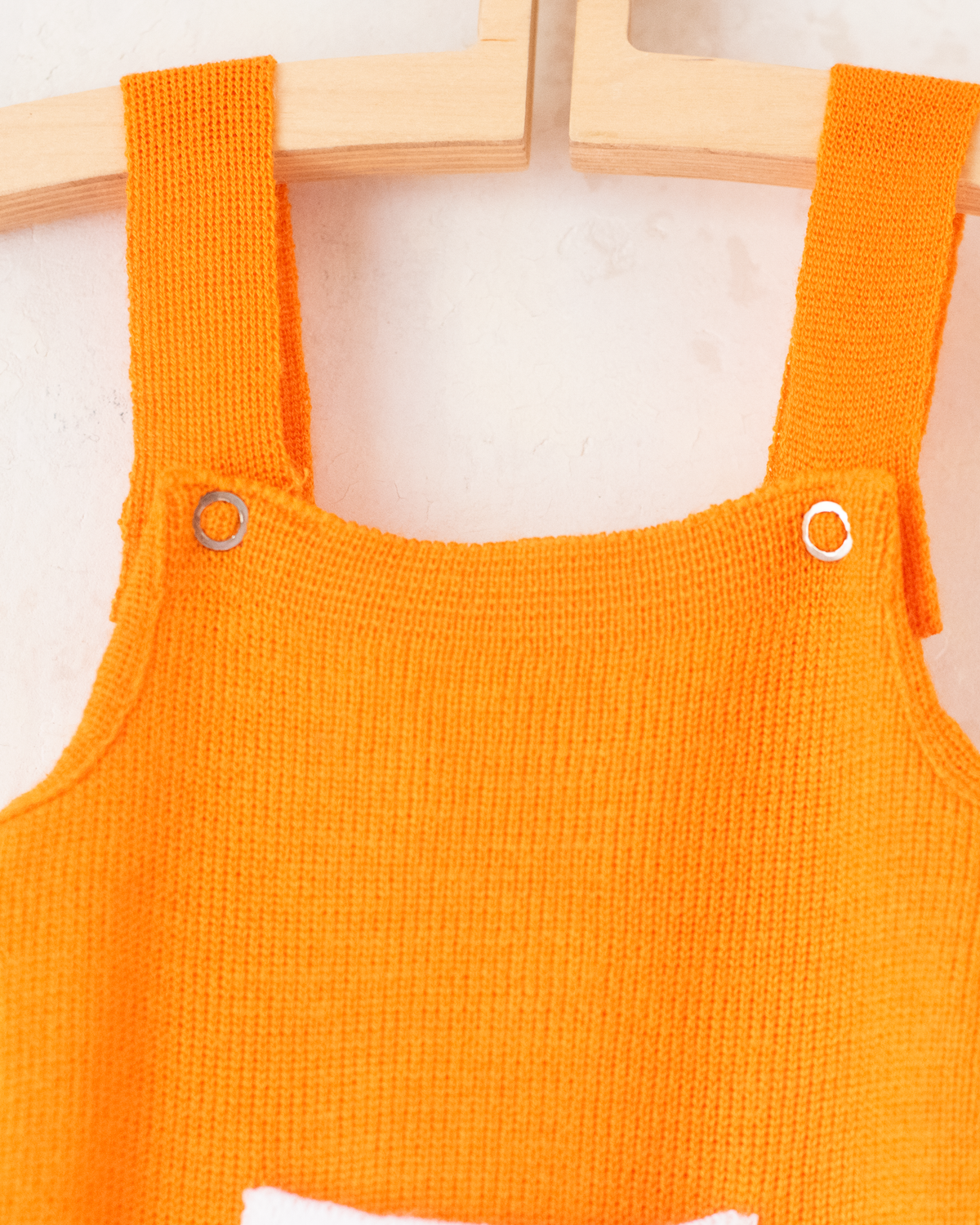 Orange wool jumpsuit with pocket | French deadstock | 9-12 months