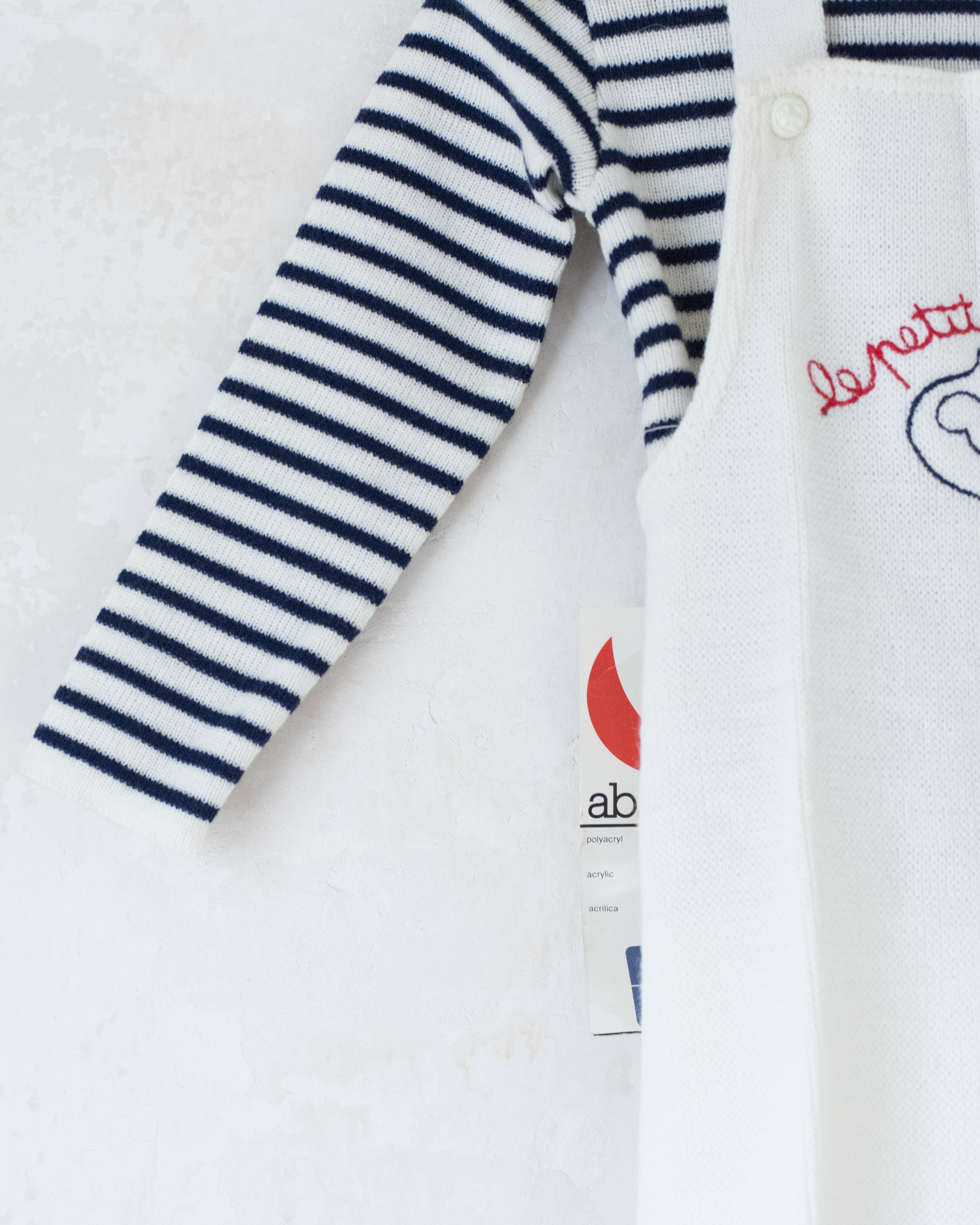 סט אוברול וסוודר עם דולפין | דד סטוק צרפתי מהסבנטיז | 18-24 חודשים