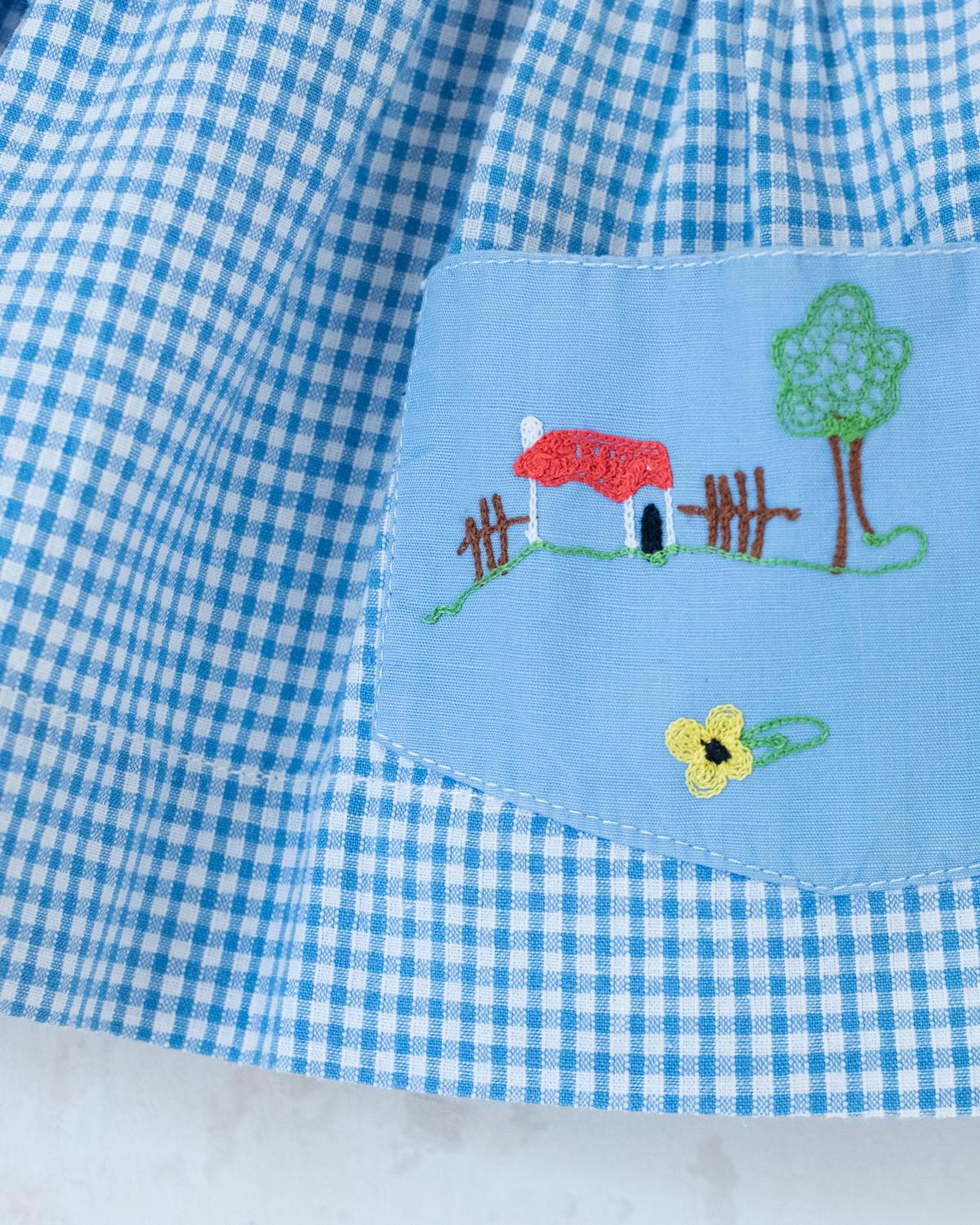 Plaid shirt with embroidery | 9-12 months