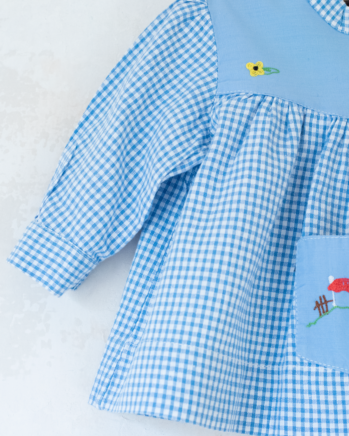 Plaid shirt with embroidery | 9-12 months