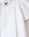 חולצה לבנה עם פירות רקומים מבית ז׳קאדי | 4-5 שנים