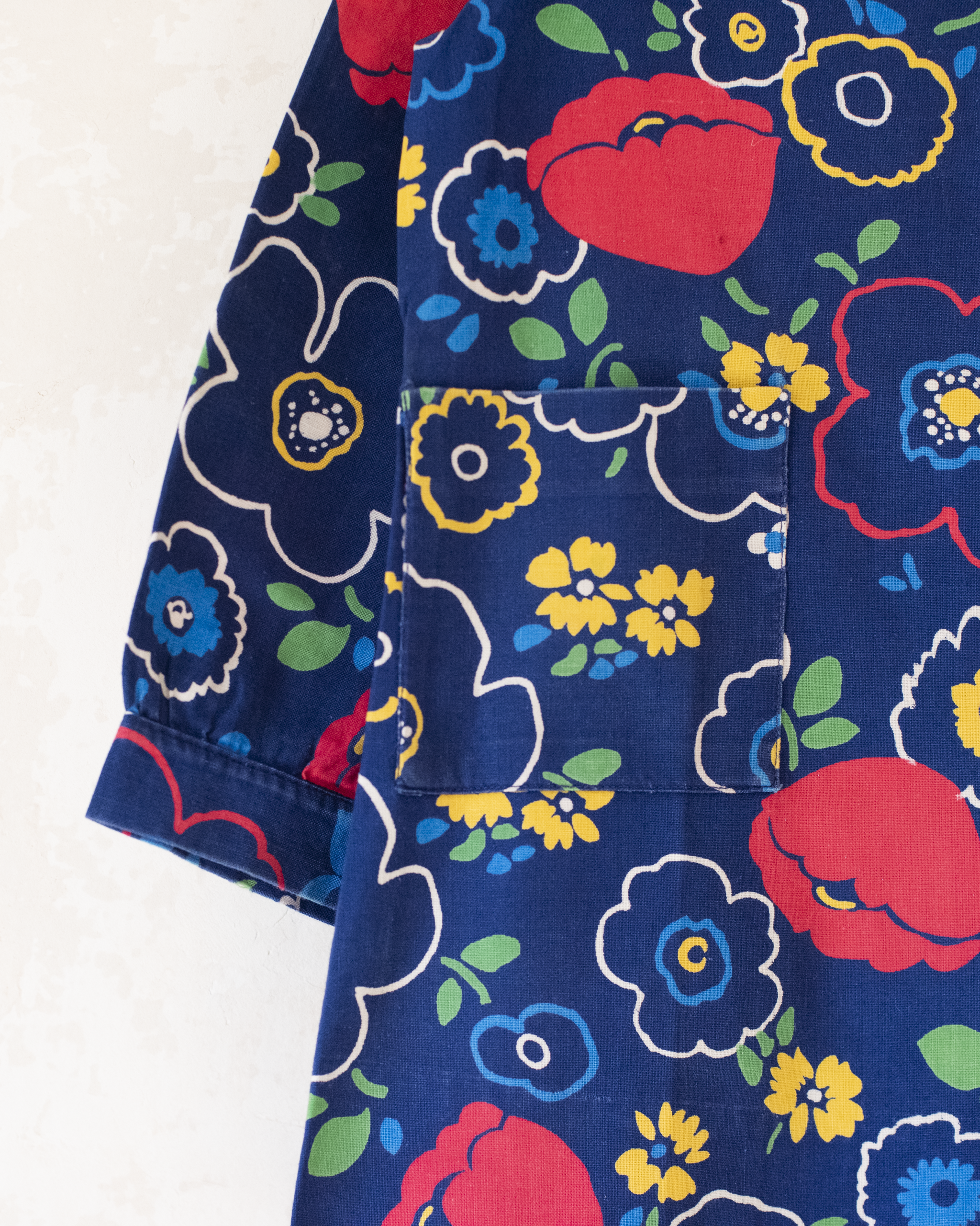 טוניקה צרפתית כחולה פרחונית | 6-7 שנים