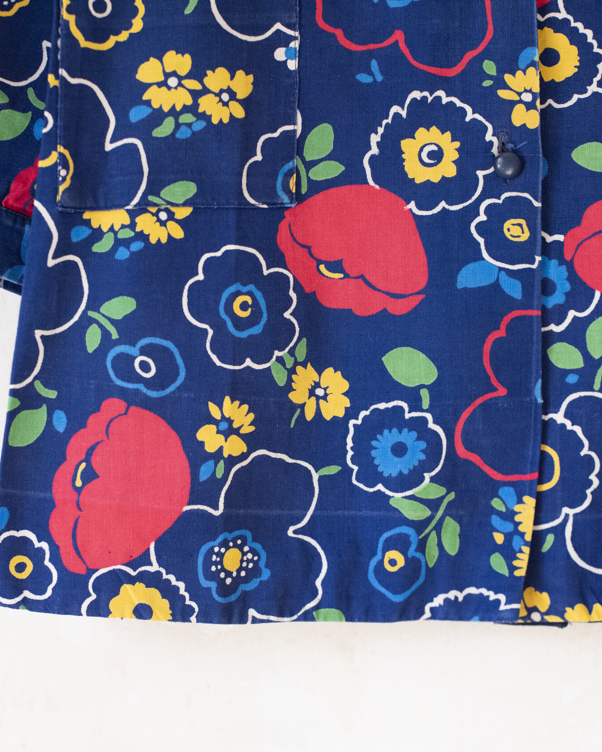 טוניקה צרפתית כחולה פרחונית | 6-7 שנים