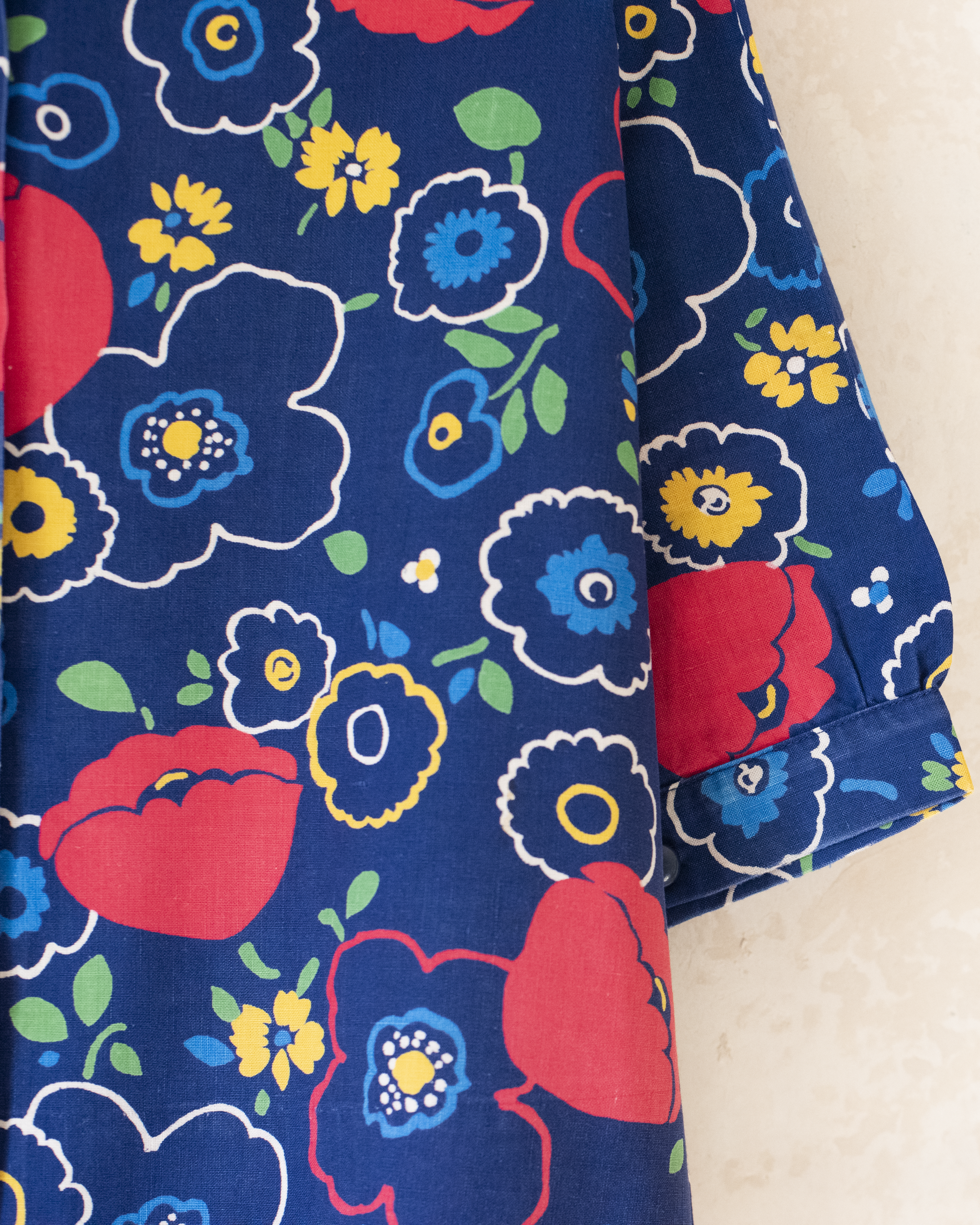 טוניקה צרפתית כחולה פרחונית | 6-7 שנים