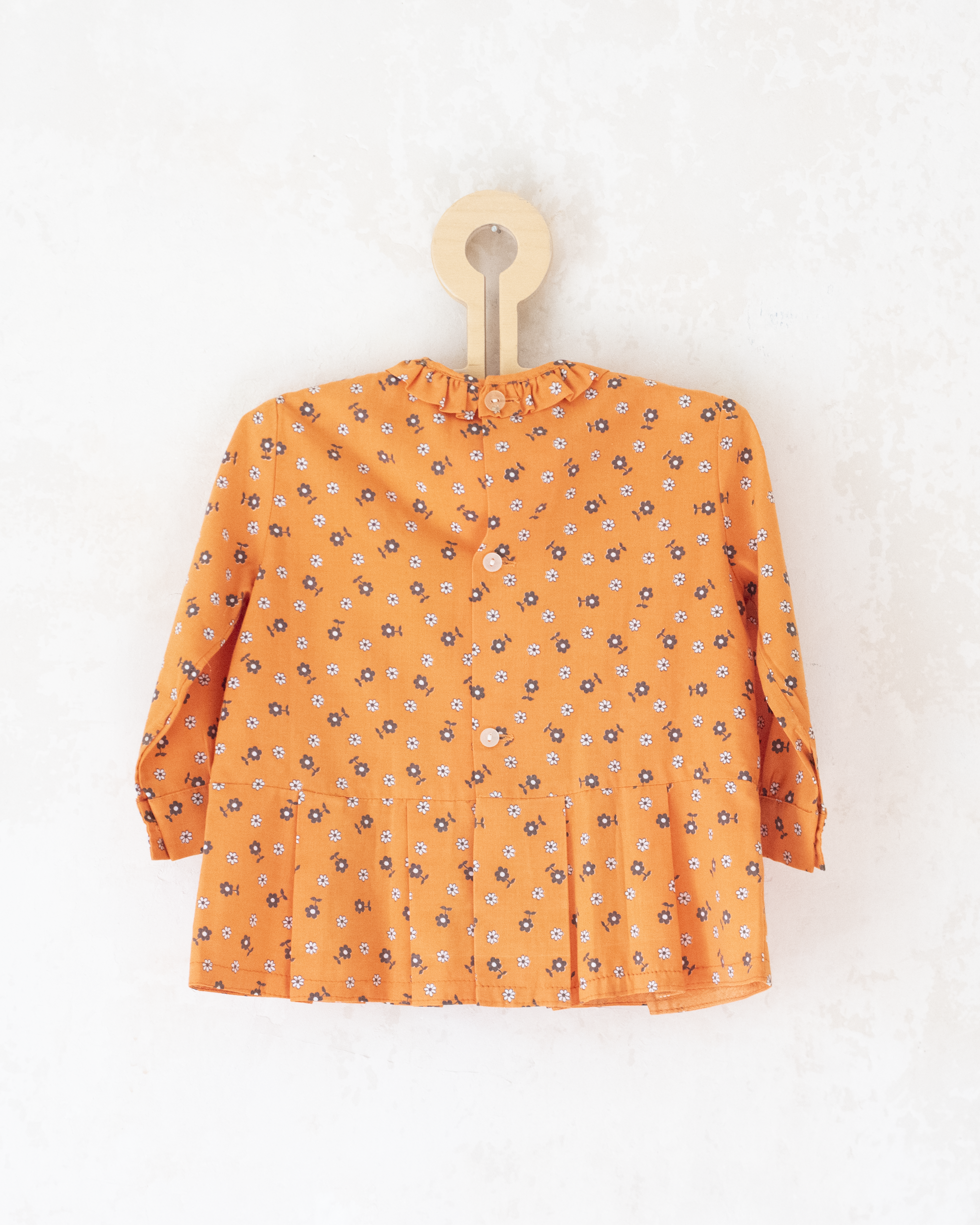 חולצה פרחונית כתומה מהסבנטיז | 18-24 חודשים