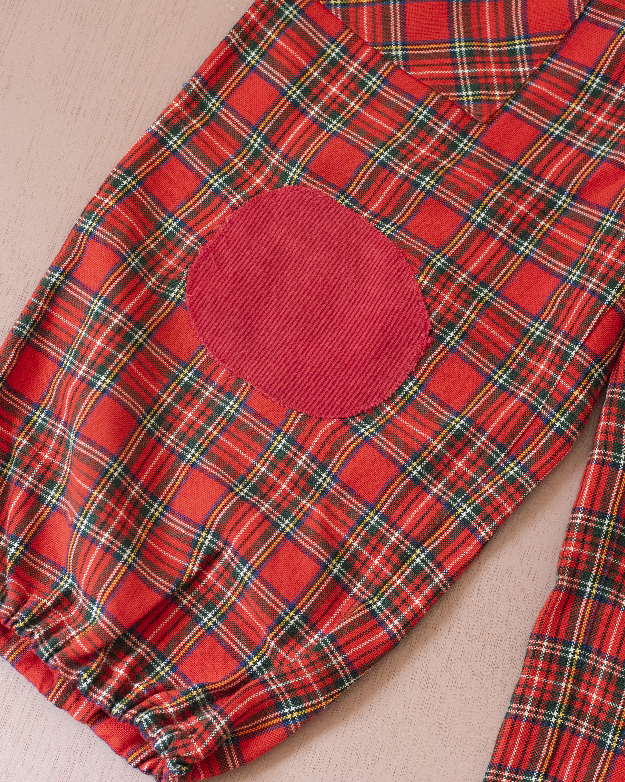 אוברול אדום משובץ | 3-4 שנים