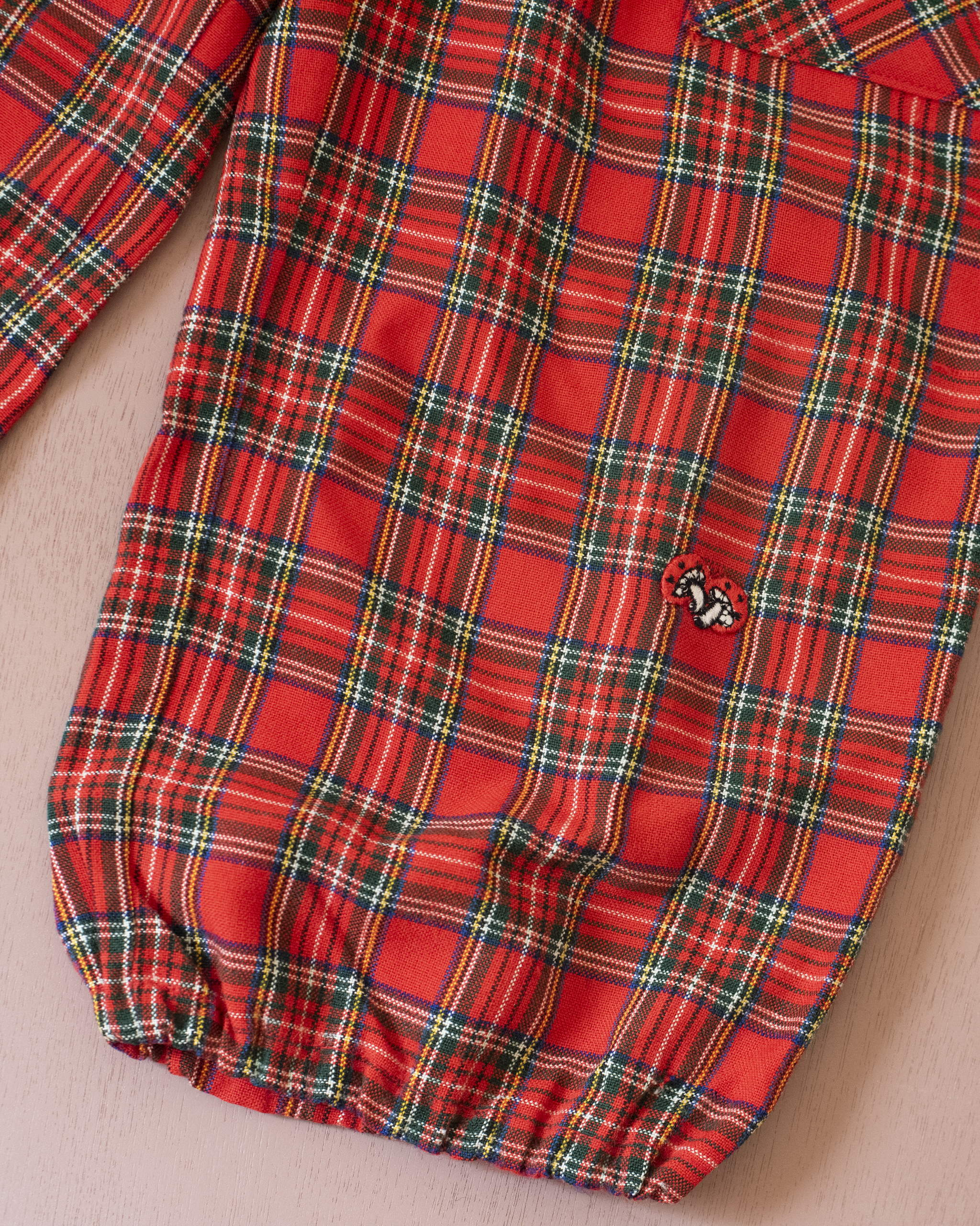 אוברול אדום משובץ | 3-4 שנים