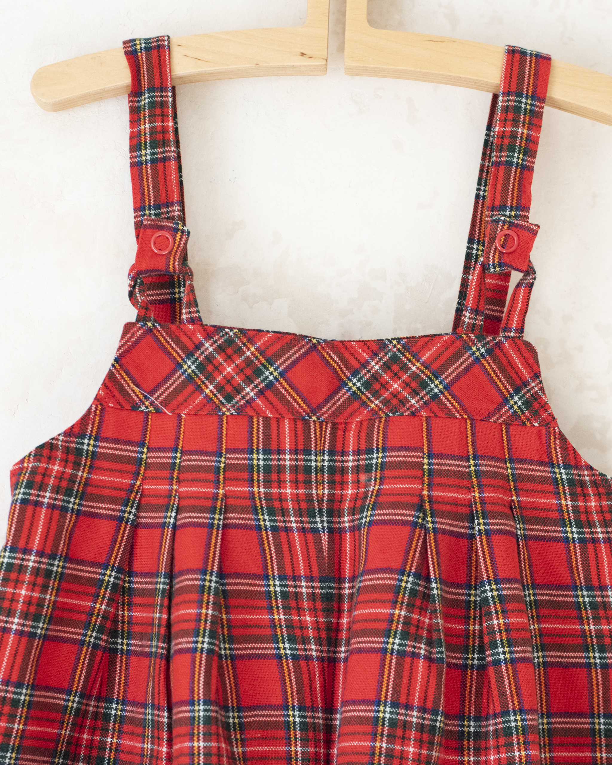 אוברול אדום משובץ | 3-4 שנים