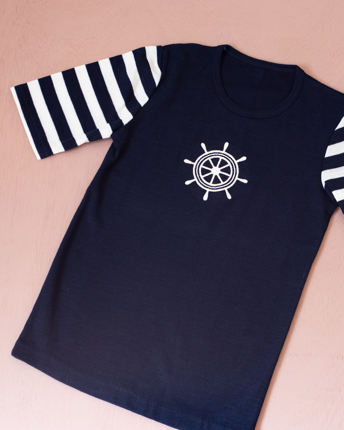 Seventies knit top with a ship's wheel | 15-16 years