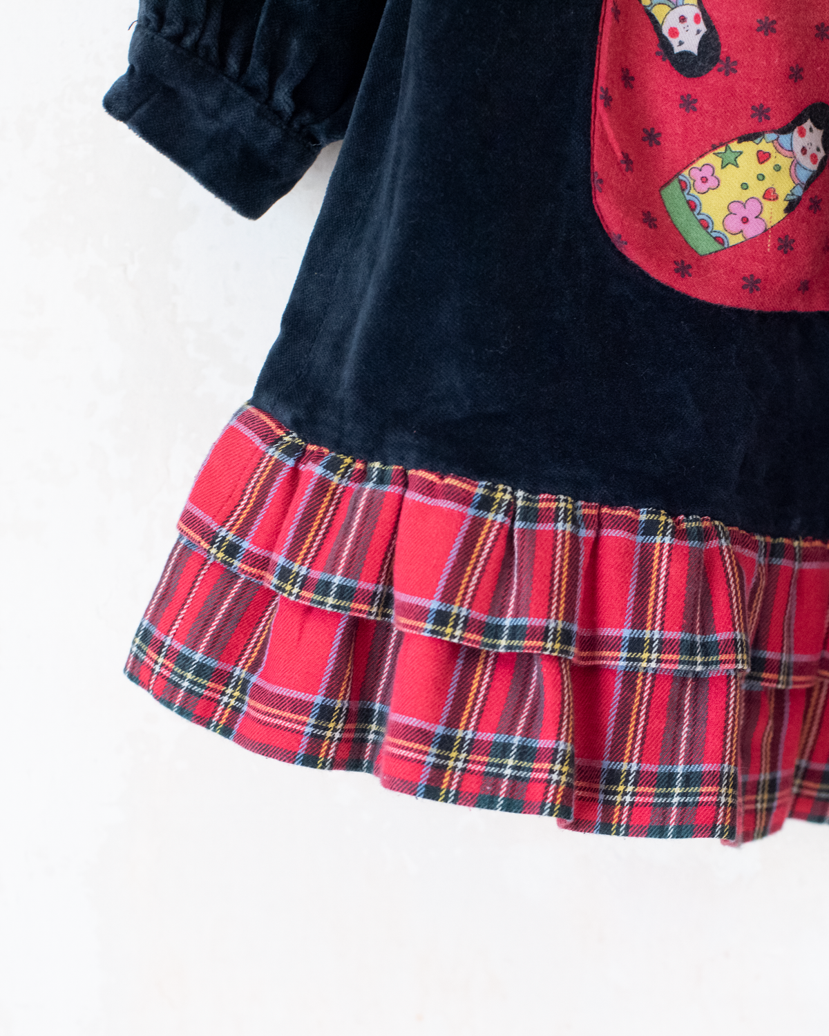 Moschino black velvet dress with babushkas | 2-3 years