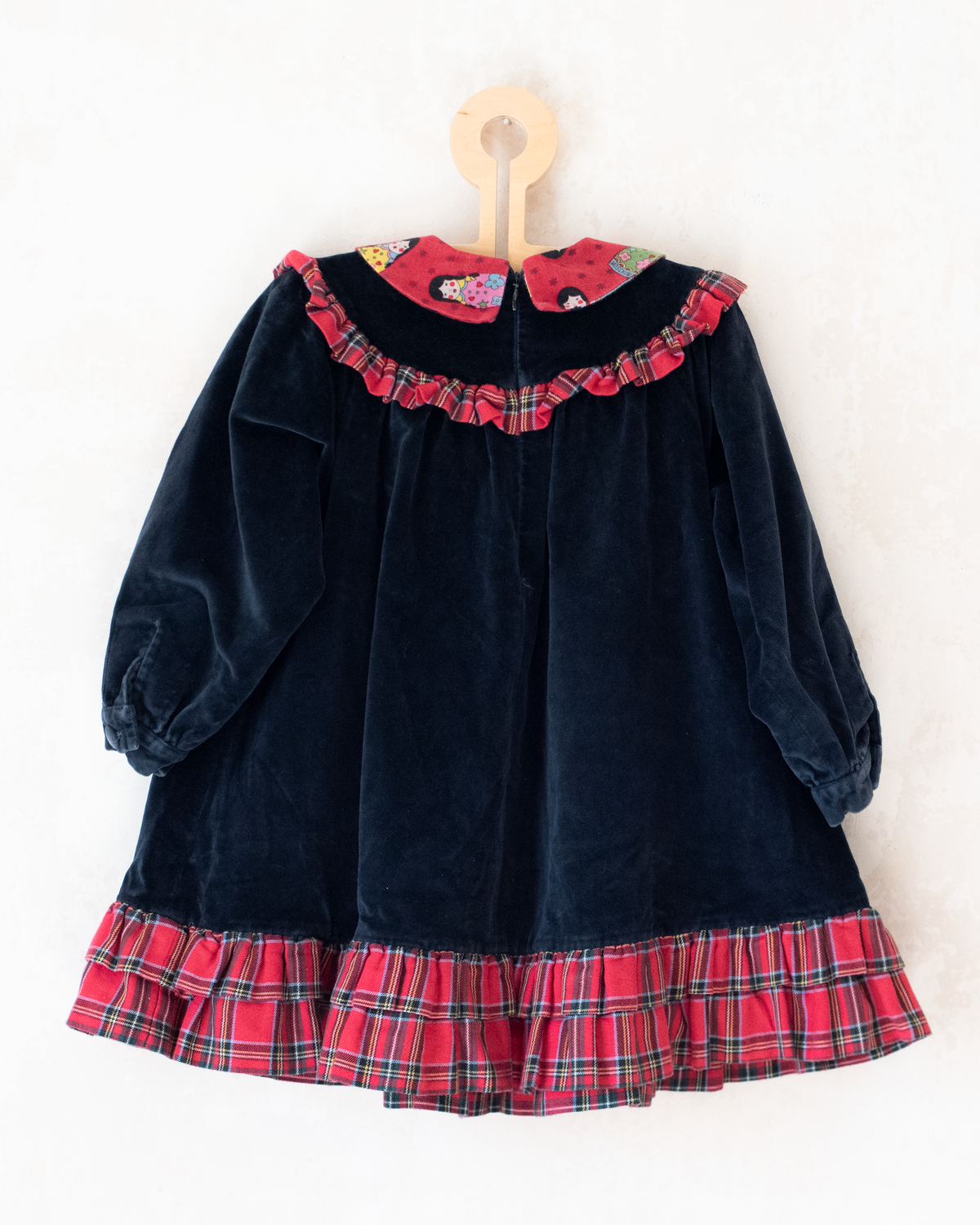 Moschino black velvet dress with babushkas | 2-3 years