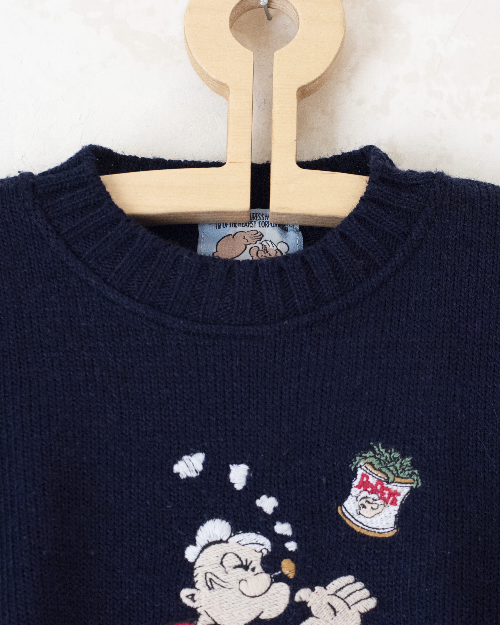 סוודר כחול עם רקמה של פופאי | 5-6 שנים