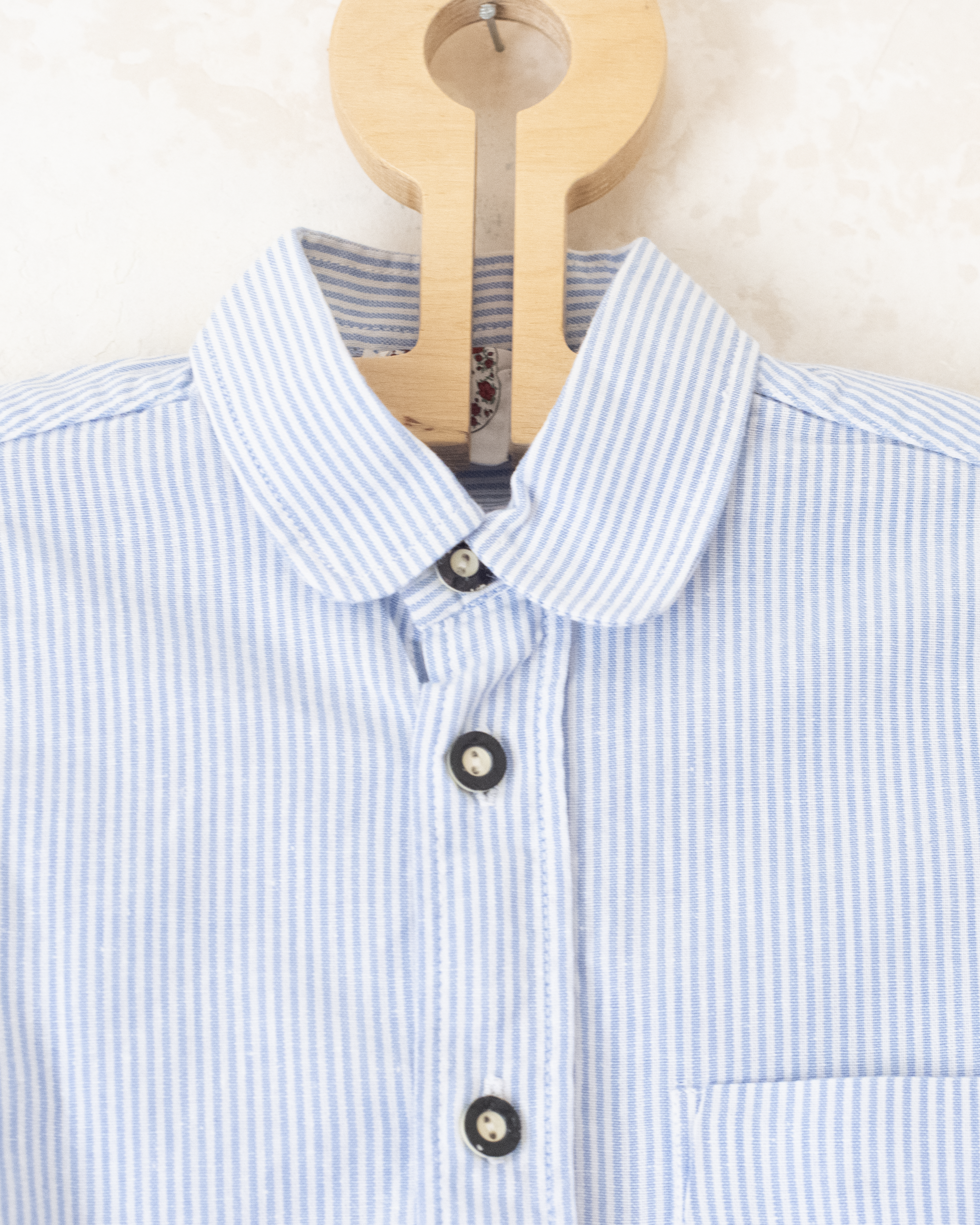 חולצת פסים ארוכה עם רקמת תרנגול | 5-6 שנים