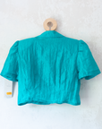 חולצת בטן ׳׳מקומטת׳׳ בצבע טורקיז | 6-7 שנים
