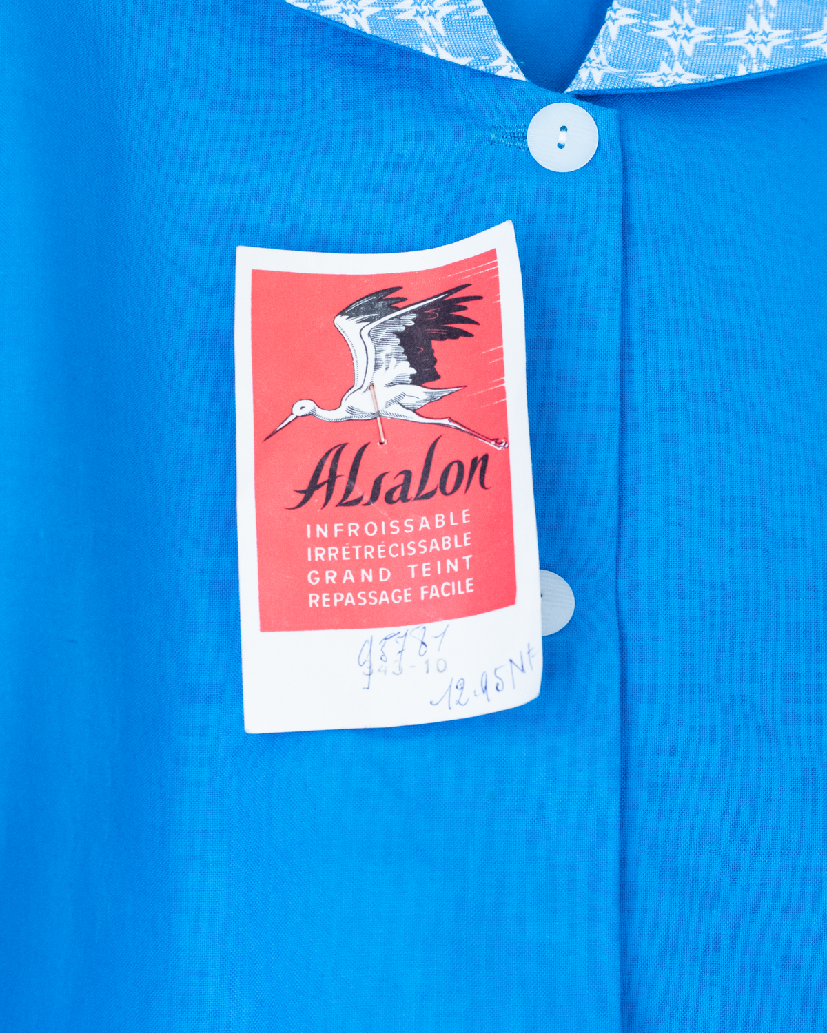 Blue school shirt | Deadstock from the 70s | 10-11 years